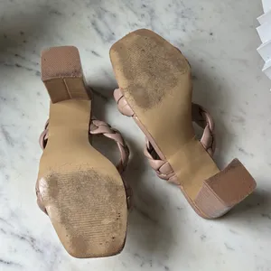Women's Nude Braided Heels Tan Size 6.5 thumbnail 5