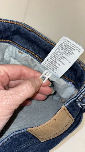 American Eagle jegging jean distressed knees/ankle button/zip pockets Sz 8 short thumbnail 10