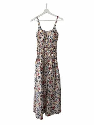 Abercrombie & Fitch Bra Free Smocked Drop Waist Maxi Dress Size Small thumbnail 3