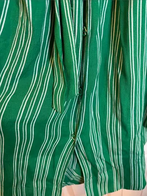 Maeve‎ Green Striped Midi Shirt Dress with Tie Waist 8 thumbnail 5