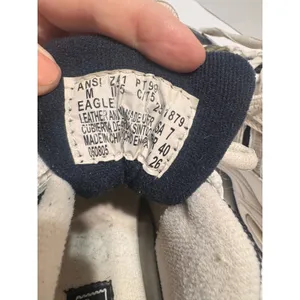 Brahma Eagle Steel Toe Work Sneakers White Navy Leather Chunky Utility Womens 9 thumbnail 8