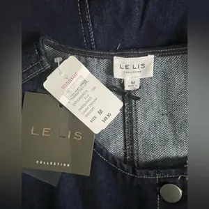 Le Lis Dark Blue Denim Romper thumbnail 9