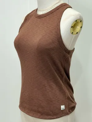 Vuori Sunrise Ribbed High Neck Tank Top Small Brown Racerback Athleisure Workout thumbnail 7