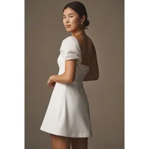 Dress The Population Olive One-Shoulder‎ Mini Dress Ivory White Sz Small thumbnail 2