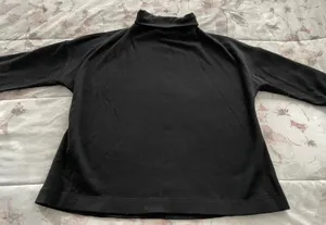 Black Merino Wool Mock Neck Sweater, Size 4 thumbnail 11