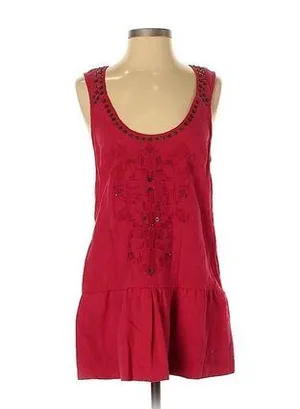 Free People Red Tunic/Dress Sz4 thumbnail 1