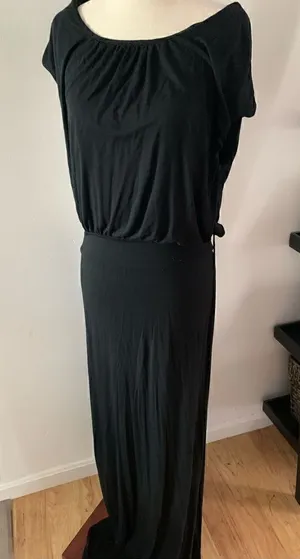 Feliciti and coco black maxi dress long size large thumbnail 1