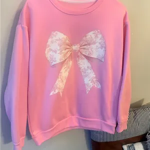 Blush Pink Bow Coquette Sweater Size Small thumbnail 7