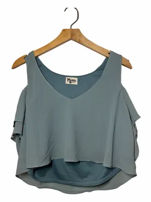 Show Me Your Mumu Sadie Ruffle Crop Top thumbnail 3