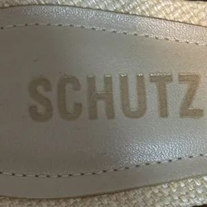 Schutz Lienne Straw Sandal Kitten Heel Nib Size 8 thumbnail 8