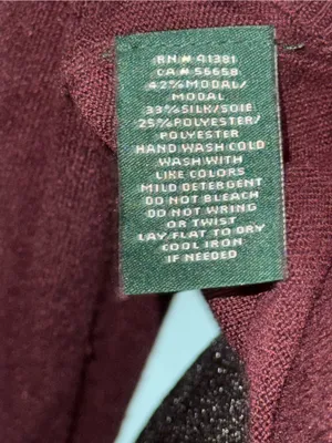 Lauren Ralph Lauren Women's size M Ruffle-Trim marron sweater thumbnail 3