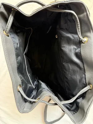 Women’s Gray Backpack Purse with Gold Accent thumbnail 6