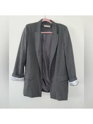 Bohme Be Cool Business Preppy Academia Collared Blazer Stripe Accents small thumbnail 2