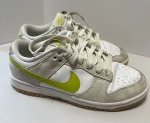 Nike Dunk Low Pro Sneakers Women’s 7.5 White & Bright Cactus Green Tennis‎ Shoes thumbnail 1