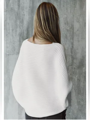 NWT Zara Volume Textured Knit Jumper Sweater Boat Neck White Sz S-M thumbnail 5