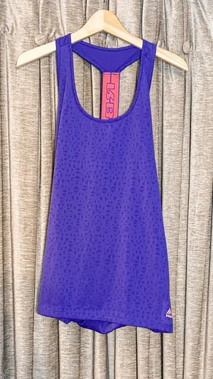 RBX Perfoemance Athletic Purple Geometric Print Racerback Tank Top Size Large thumbnail 1
