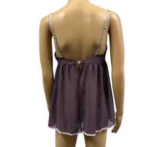 Victorias Secret Purple Lace Cami Adjustable Spaghetti Strap Negligee Top Small thumbnail 3