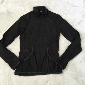 Lululemon Mesh Back Full Zip Women’s Black Jacket Size 4 thumbnail 5