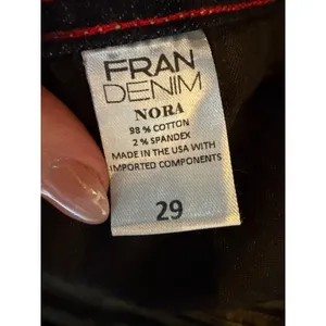 Fran Denim Nora‎ Bootcut Jeans Women 29 Dark Wash Blue Denim Luxury Western thumbnail 9