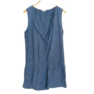 AG Adriano Goldschmied CottonChambray‎ Denim Romper Sleeveless Large thumbnail 2