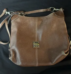 Vintage Dooney & Bourke Crossbody Purse Brown Adjustable Multiple Pockets thumbnail 1