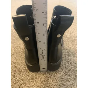 H&M Platform Ankle Boots Womens 8 Black Excellent Side Zip Lug Sole 1090478 thumbnail 8