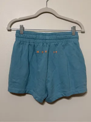 MOTHER The Knockout Short Size Small Sweat Shorts Move It Milky Baby Blue thumbnail 6