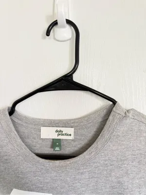 Anthropologie Daily Practice NEW Gray Athletic Maxi Shirt Dress thumbnail 3