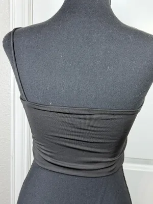 superdown Women's Black One-Shoulder Cropped Tank Top thumbnail 5
