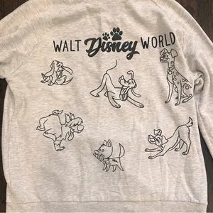Disney Dogs Vintage Light Gray Character Sweatshirt thumbnail 2