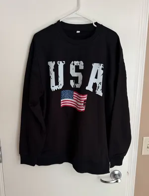 USA Crewneck Black Size XXL thumbnail 1