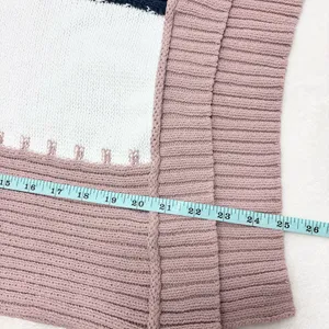 POL V-Neck Color Block Chunky Knitted Sweater Women’s‎ Size M thumbnail 15