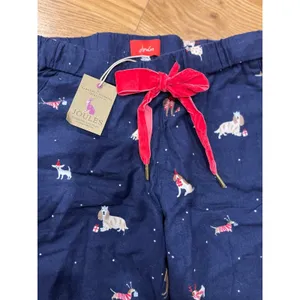 NEW Joules puppy christmas pajamas‎ sz 4 / small thumbnail 2