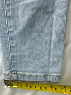 Isabel Maternity by Ingrid & Isabel Light Blue Skinny Jeans with Black Waistband thumbnail 3