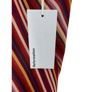 Reformation Bibi Dress Rio Stripe Multi Striped Halter Backless Keyhole Sz 6 NEW thumbnail 7