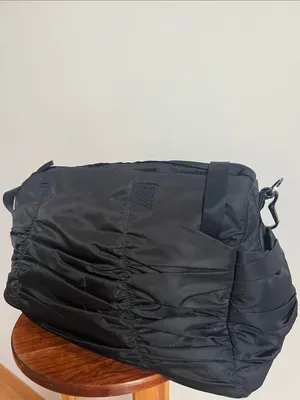 lululemon athletica Yoga Black Ruched Nylon Duffel Crossbody thumbnail 5