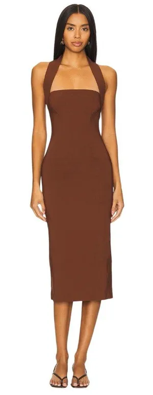 House of Harlow 1960 x REVOLVE Melody Midi Dress in Chocolate Brown XSmall Women thumbnail 1