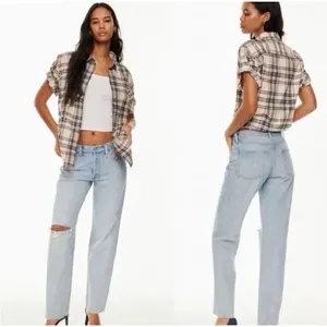 Denim forum Aritzia 90’s Danny hi-rise baggy 100% organic cotton sz 24 #763 thumbnail 2