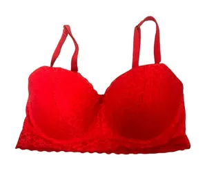 Victoria's Secret PINK Red Lace Push Up Bralette Size SD-DD thumbnail 1