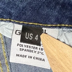Galmint Womens US 4 Blue Denim Flare Bell Bottom Jeans Raw Hem Stretch‎ thumbnail 9