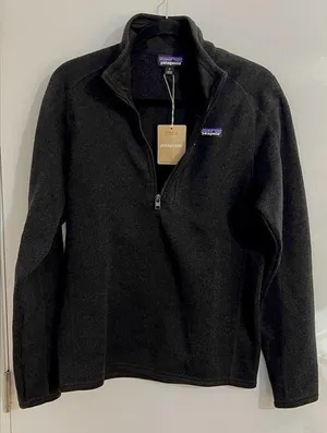 Patagonia NWT , Better Sweater 1/4 Zip, Fleece pullover, medium/Small, Black thumbnail 1