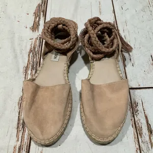 Nwot‎ Steve Madden Mesa Leather Espadrille Ankle Rope Tie Sandals thumbnail 8