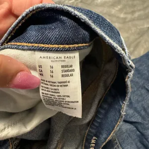 American Eagle Outfitters Ex Boyfriend Ripped Wide Leg Jeans - Dark Blue thumbnail 6