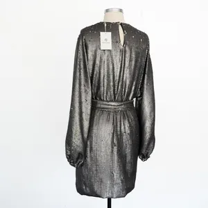 Anine Bing. Angie Sequin‎ Belted Mini Dress In Sequins. thumbnail 3