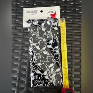 Peanuts snoopy clear plastic mini pouch Black thumbnail 2