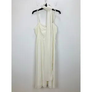 NEW Lulus Irresistibly Darling Ivory Chiffon Midi Dress and Scarf Set Large thumbnail 5