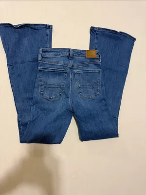 American Eagle Outfitters Flared Wide Leg Jeans - Blue thumbnail 2