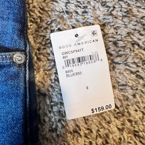 Good American‎ Good Waist Crop Skinny High Rise Jeans Distressed Blue Size 0 25 thumbnail 3