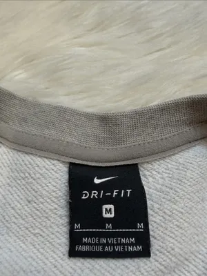 Nike sweatshirt high low hem side slits with zipper wrist pocket heather gray M thumbnail 5