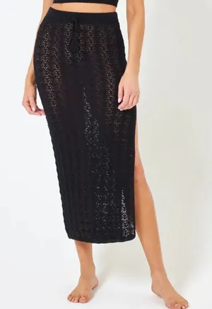 L*Space sweet talk Crochet Swim Cover-Up skirt‎ large NWT thumbnail 1